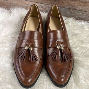 Mens Tassel Dress Loafers Shoes, Size 10M, Brown